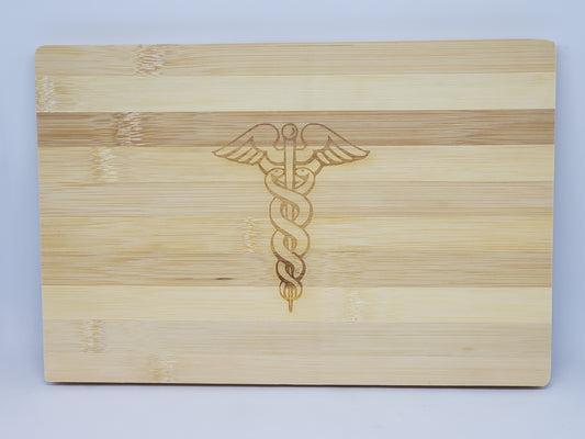 Medical Caduceus Charcuterie Board Small
