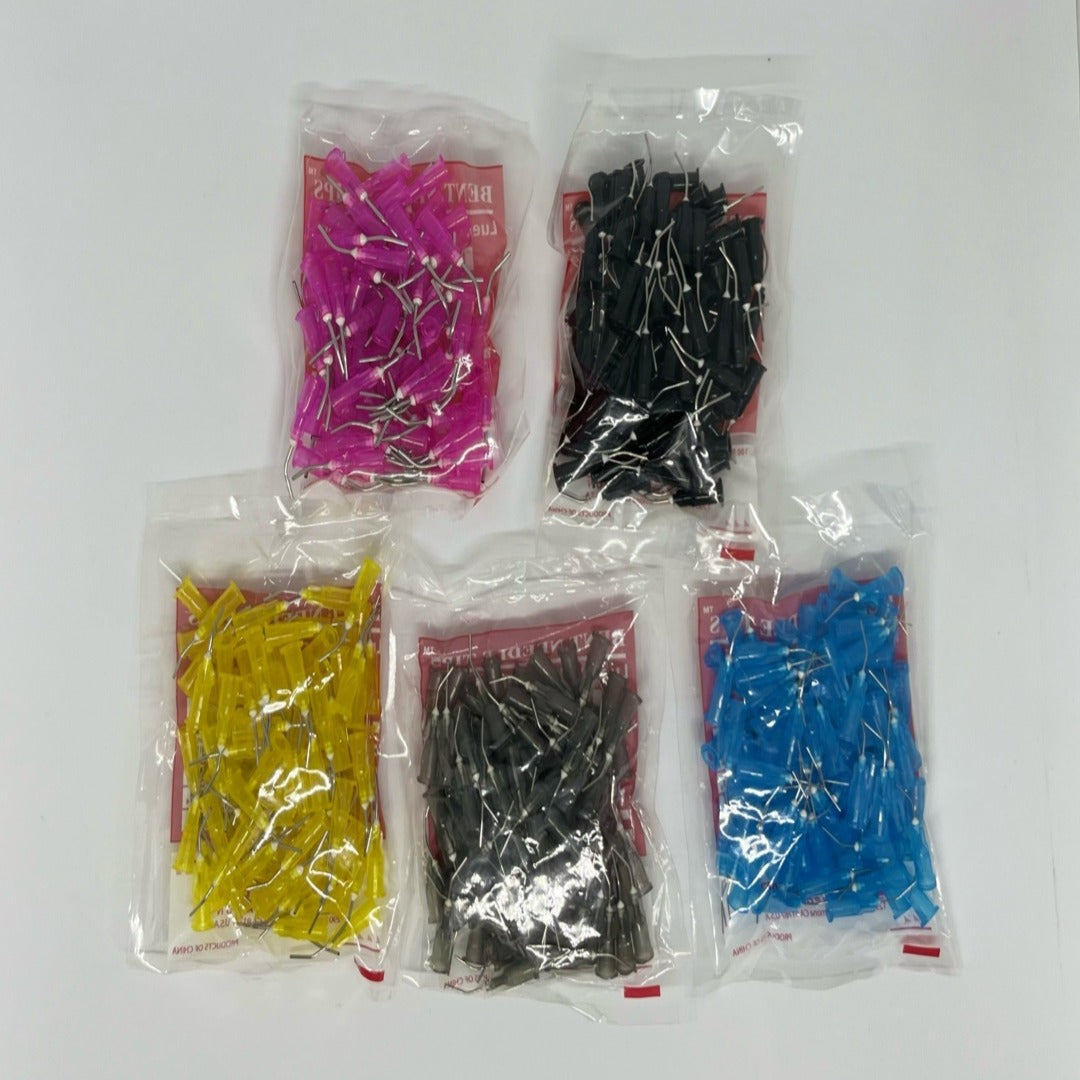 Pre-Bent Luer-Lock Dispensing Tips