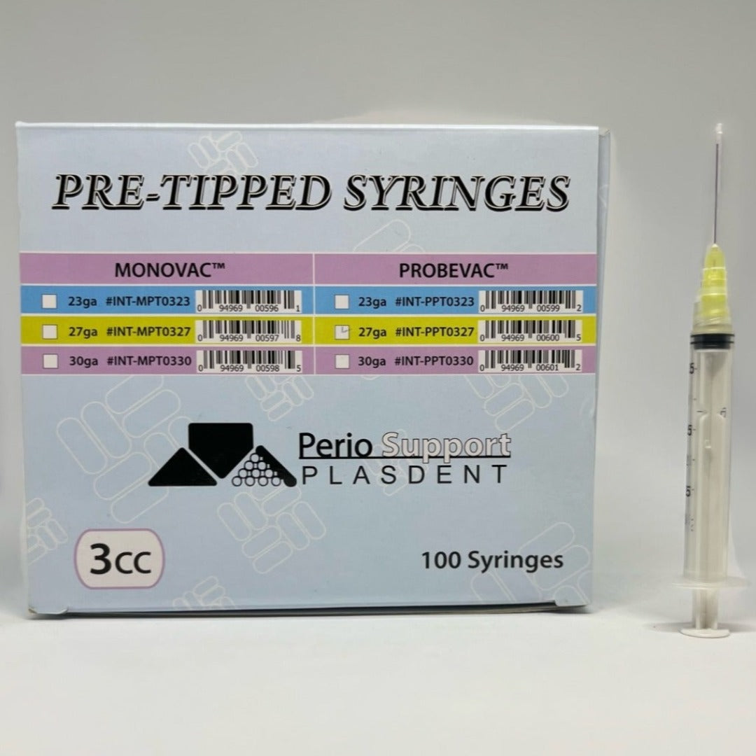 Endo ProbeVac Irrigation Pre-Tipped 3cc Syringes