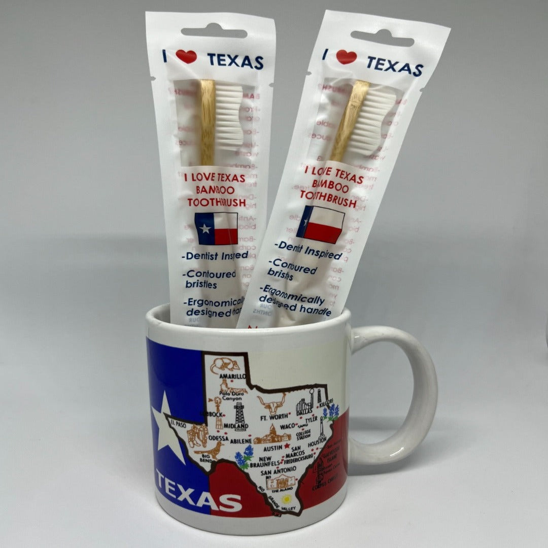 I Love Texas Bamboo Toothbrush
