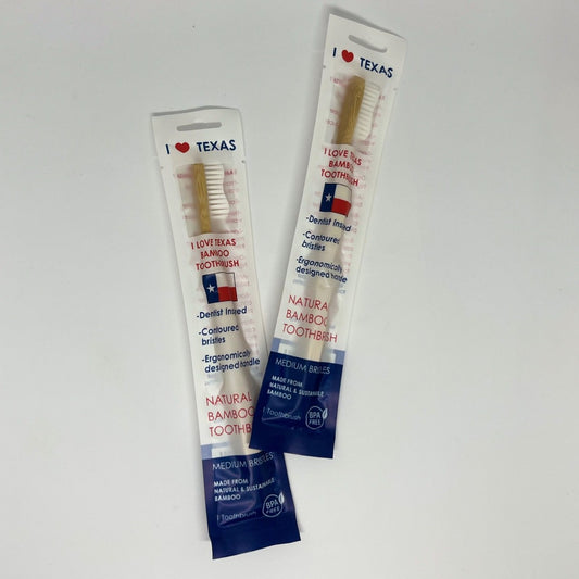 I Love Texas Bamboo Toothbrush