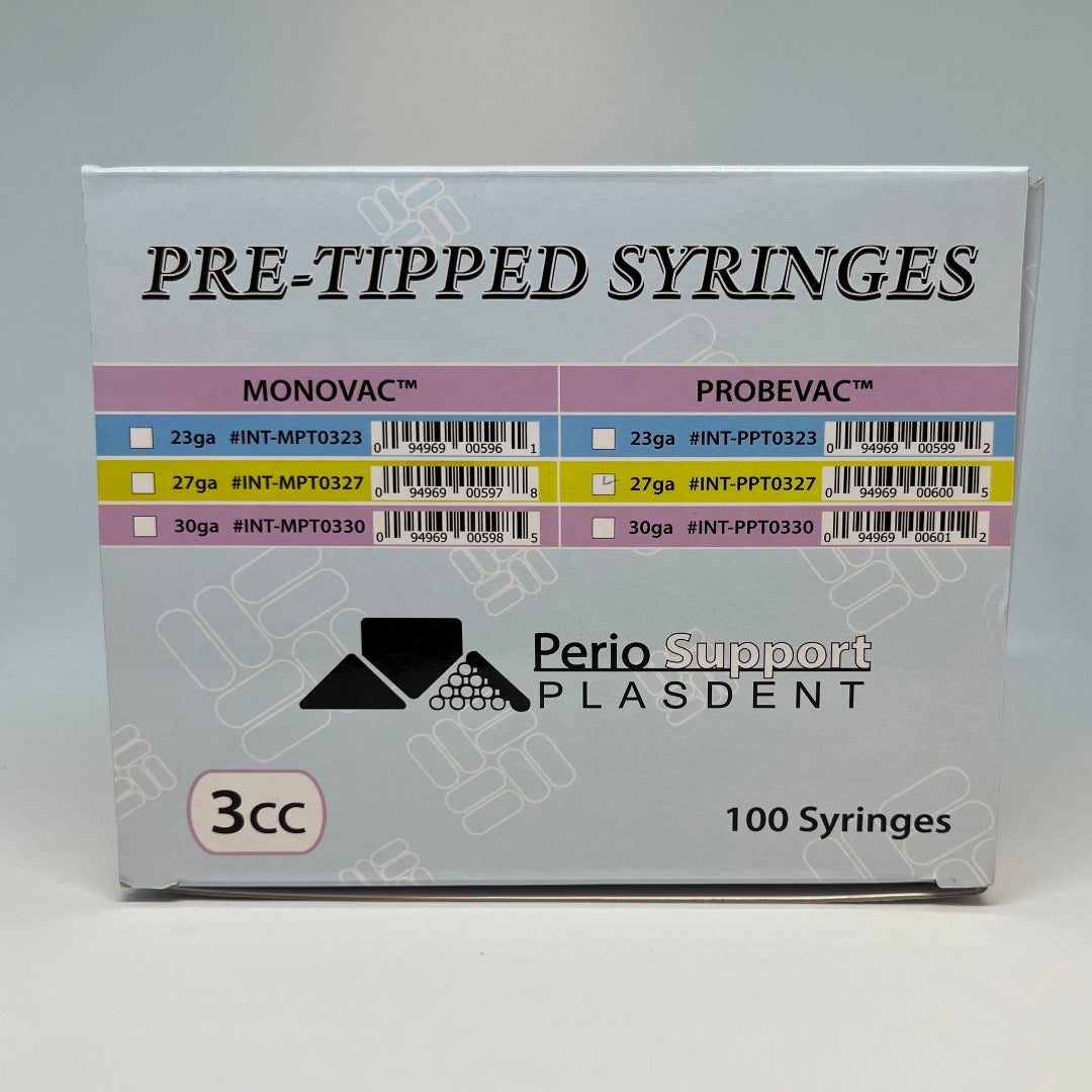 Endo MonoVac Irrigation Pre-Tipped 3cc Syringes