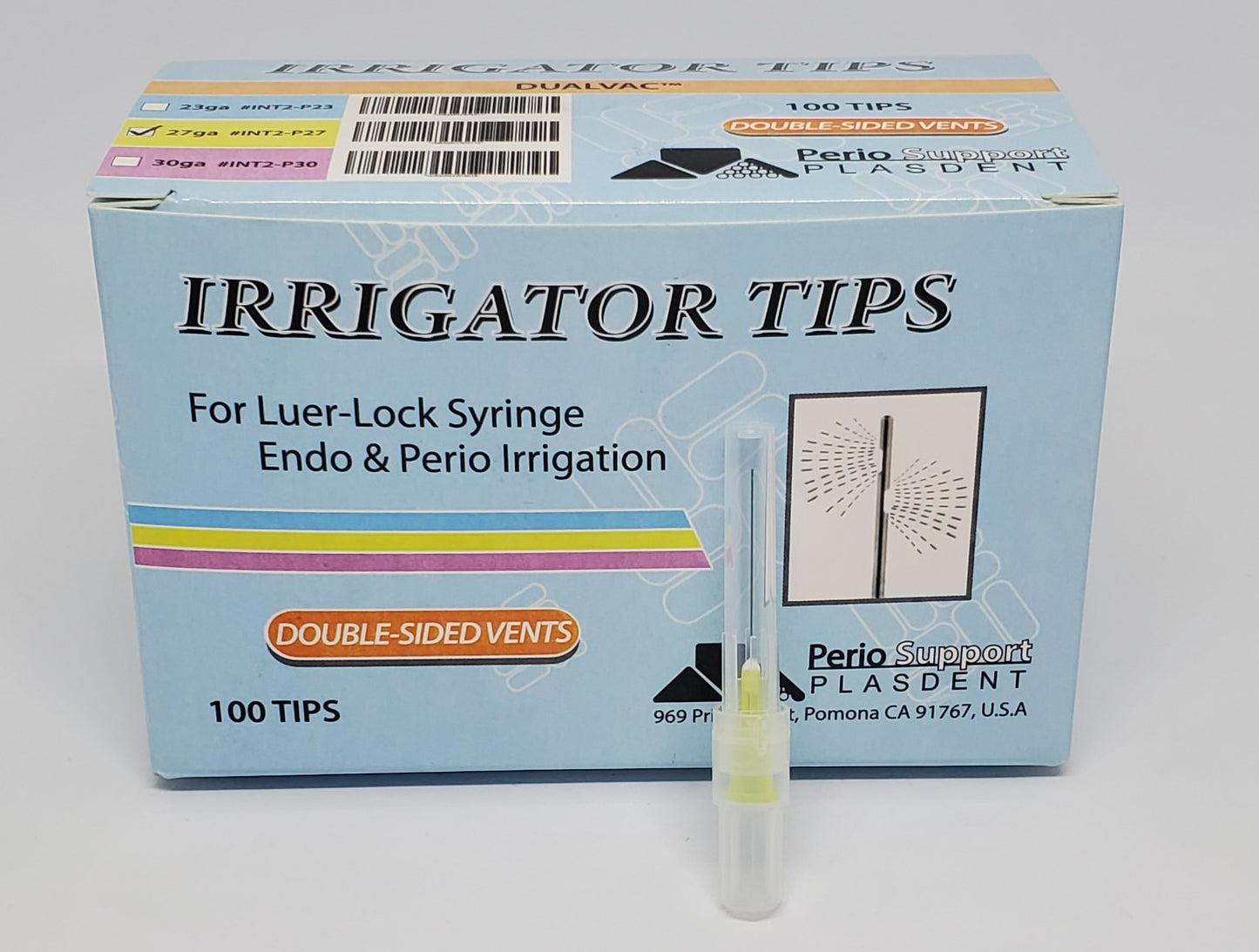 Double-sided Vented Irrigation Needle Tips - Irrigating, Closed End NEW