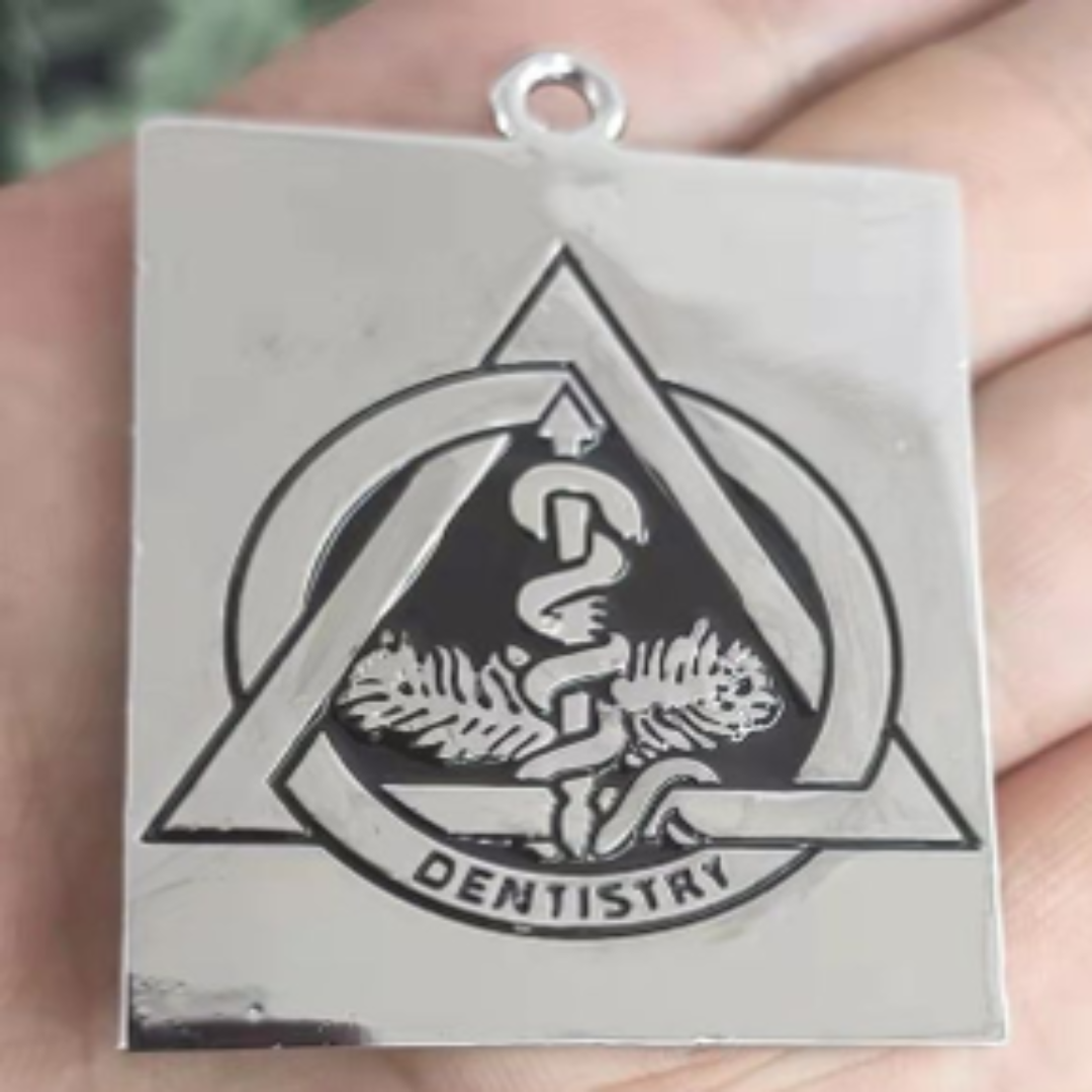 Dental Caduceus Pendant and Chain