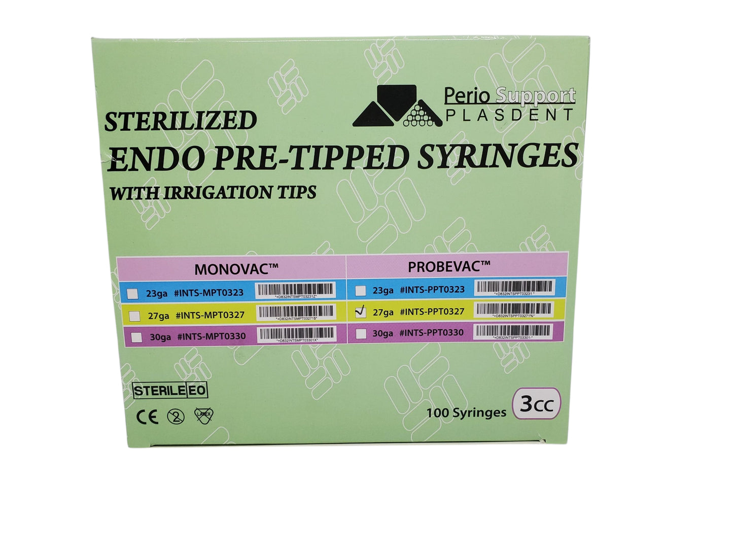 Sterilized ProbeVac Irrigation Pre-Tipped 3cc Syringes