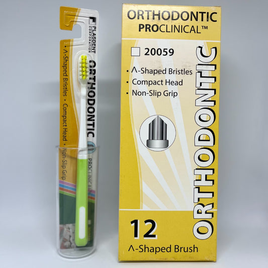 Ortho "Roof"-Shaped Toothbrush - 12 Pack