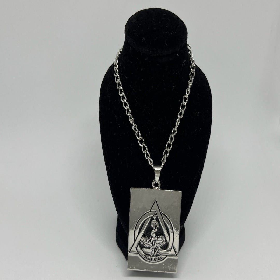Dental Caduceus Pendant and Chain